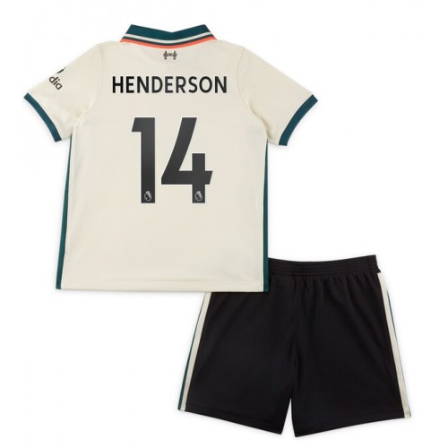 Liverpool Fodboldtrøjer Henderson 14 Børn Udebanesæt 2021/22 Kort ærmer Liverpool Fodboldtrøjer Henderson 14 Børn Udebanesæt 2021/22 Kort ærmer